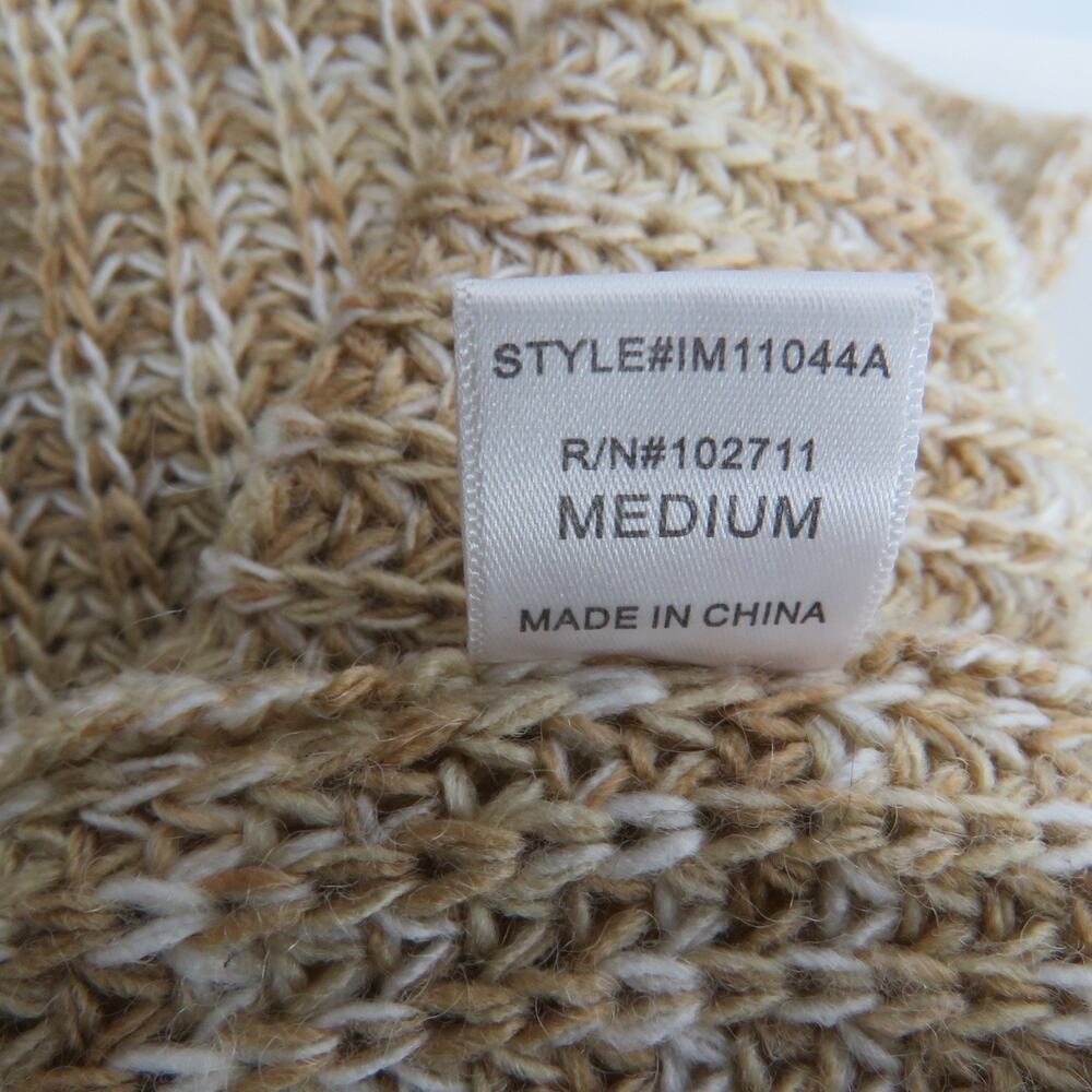 Anthropologie Harlowe & Graham Tan Crewneck High Low Knit Sweater Medium - Picture 4 of 6